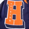 Houston Astros Mash Up Full-Snap Satin Navy Varsity Jacket 5