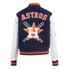 Houston Astros Mashup Women’s Rib Wool Varsity Jacket – NavyWhite 1