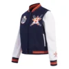 Houston Astros Mashup Women’s Rib Wool Varsity Jacket – NavyWhite 2