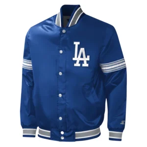 Houston Astros Midfield Full-Snap Satin Varsity Navy Jacket