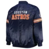 Houston Astros Pick & Roll Full-Snap Satin Varsity Navy Jacket 1