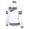 Houston Astros Pre-Game White Varsity Bomber Jacket 1