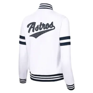 Houston Astros Pre-Game White Varsity Bomber Jacket 1