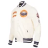 Houston Astros Retro Classic Full-Snap Satin Varsity Cream Jacket 2