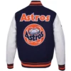 Houston Astros Retro Classic Wool & Leather Varsity NavyWhite Jacket 1