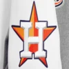 Houston Astros Script Tail Rib Wool & Leather Varsity Jacket – GrayWhite 5