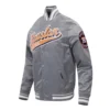 Houston Astros Script Tail Satin Varsity Gray Jacket 2