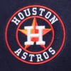 Houston Astros Script Tail Women’s NavyWhite Wool & Leather Varsity Jacket 5