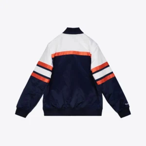 Houston Astros Special Script Full-Snap Satin Varsity NavyWhite Jacket 1