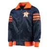 Houston Astros The Captain II Satin Varsity Navy Jacket