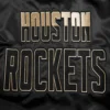 Houston Rockets Black and Gold Satin Varsity Jacket 4