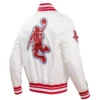 Houston Rockets City Edition Full-Snap White Satin Varsity Jacket 1
