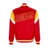 Houston Rockets Cooperstown Heavyweight Red Varsity Jacket 1