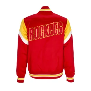 Houston Rockets Cooperstown Heavyweight Red Varsity Jacket 1