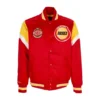 Houston Rockets Cooperstown Heavyweight Red Varsity Jacket