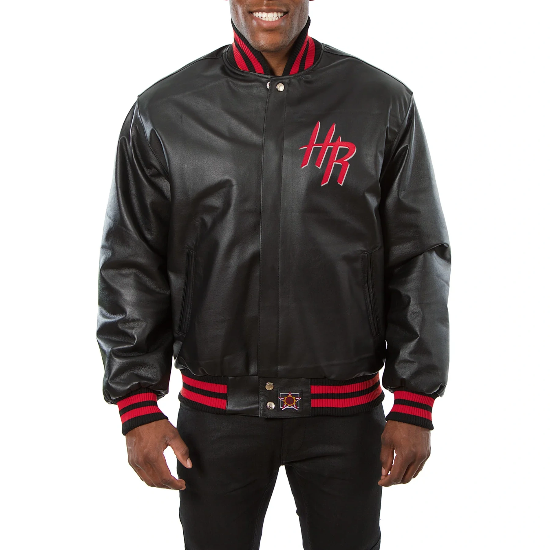 Houston Rockets Full Leather Black Varsity Jacket