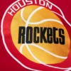 Houston Rockets Full-Snap Hardwood Classics Satin Varsity Red Jacket 2