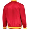 Houston Rockets Hardwood Classics Throwback Wordmark Red Varsity Jacket 1