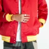 Houston Rockets Hardwood Classics Varsity Red Jacket 3