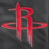 Houston Rockets Mashup Wool & Leather Red and Black Varsity Jacket 7