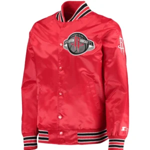 Houston Rockets Red The Diamond Varsity Jacket