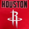 Houston Rockets Retro Classic Wool & Leather Varsity RedBlack Jacket 9