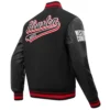 Houston Rockets Script Tail Black Wool & Leather Varsity Jacket 2