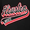 Houston Rockets Script Tail Black Wool & Leather Varsity Jacket 5