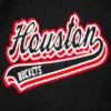 Houston Rockets Script Tail Black Wool & Leather Varsity Jacket 8