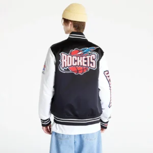 Houston Rockets Team Origins Black Varsity Jacket 7