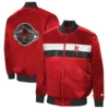 Houston Rockets The Ambassador Satin Varsity Red Jacket 3