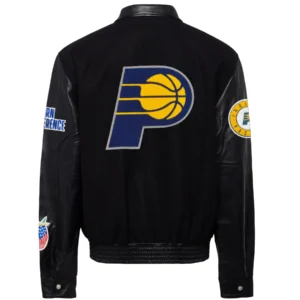Indiana Pacers Black Wool Varsity Jacket 1
