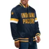 Indiana Pacers Home Game Navy Blue Varsity Jacket