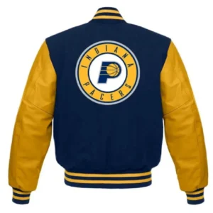 Indiana Pacers Letterman Wool Varsity Blue Jacket 1