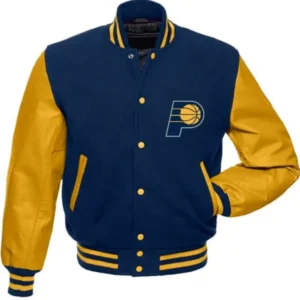 Indiana Pacers Letterman Wool Varsity Blue Jacket