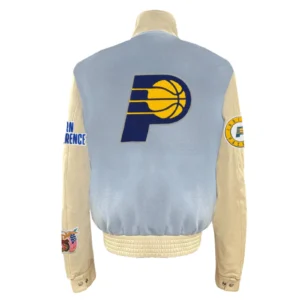 Indiana Pacers Old English Blue Wool Varsity Jacket 1