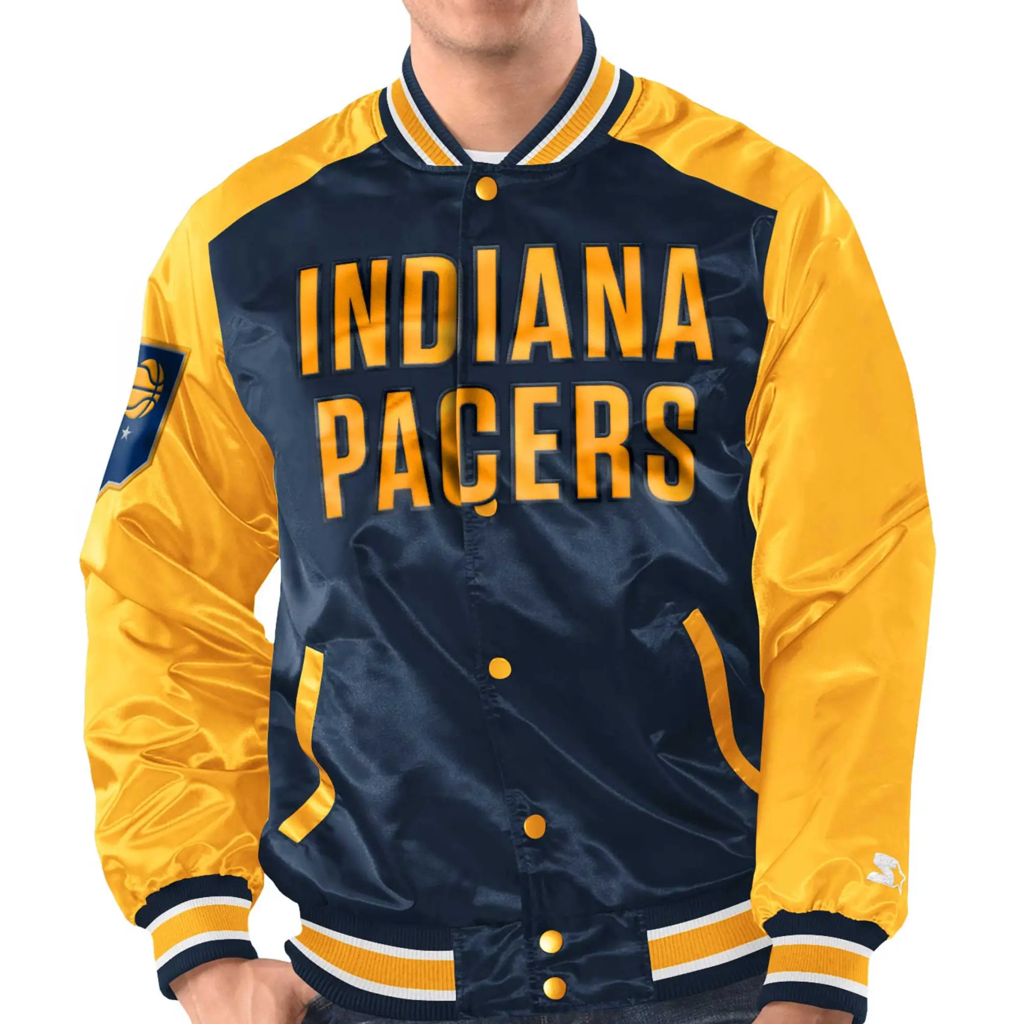 Indiana Pacers Renegade Varsity Navy Blue Jacket
