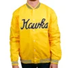 Iowa Hawkeyes Script Vintage Yellow Varsity Jacket 1