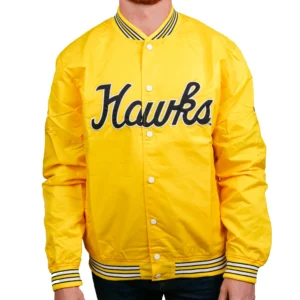 Iowa Hawkeyes Script Vintage Yellow Varsity Jacket 1