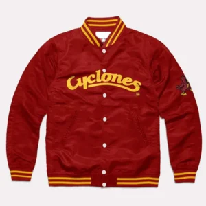 Iowa State Cyclones Script Burgundy Varsity Jacket