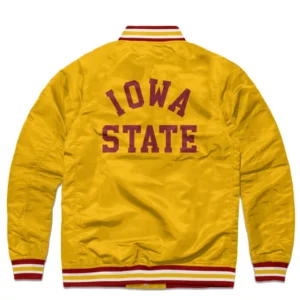 Iowa State Cyclones Yellow Vintage Logo Varsity Jacket 1