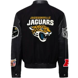 Jacksonville Jaguars Jeff Hamilton Black Varsity Jacket 1