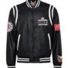 Jeff Hamilton X Los Angeles Clippers Vegan Black Leather Jacket