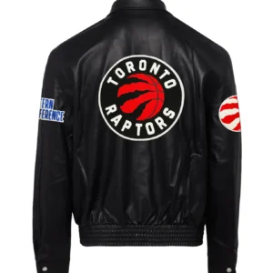 Jeffhamilton X Toronto Raptors Black Leather Jacket 3