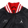 Jordan X Nike Womens Black Satin Varsity Jacket 2