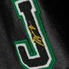 Jordan x Aleali May Black Wool and Leather Varsity Jacket 5