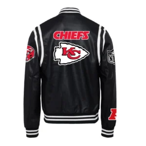 Kansas City Chiefs Full Leather Black Varsity Jacket 1