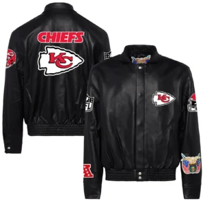 Kansas City Chiefs Jeff Hamilton Black Leather Jacket 2