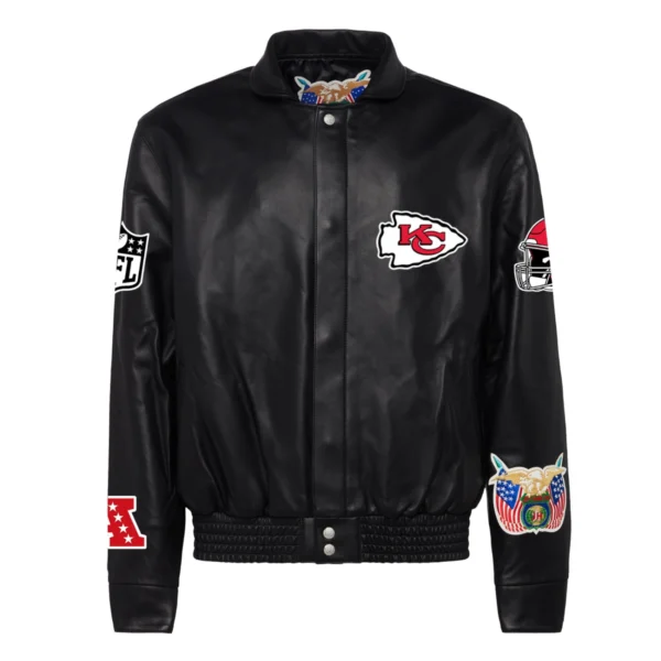 Kansas City Chiefs Jeff Hamilton Black Leather Jacket
