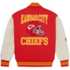 Kansas City Chiefs OVO Wool and Leather Varsity Jacket 1